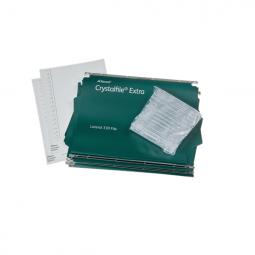 Rexel 330 Lateral Hanging Files 15mm V-base Polypropylene Green Pack of 25