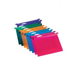 Rexel A4 Heavy Duty Suspension Files 15mm V-base Assorted Colours Pack of 10