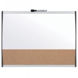 Nobo Small Magnetic Whiteboard with Cork Notice Board 585x430mm White