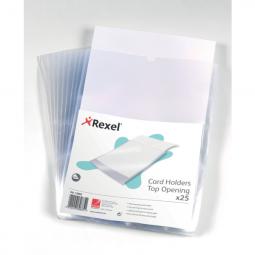 Rexel Card Holder Open On Short Edge A4 Polypropylene Pack of 25