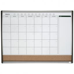 Nobo Small  Magnetic Whiteboard Planner with Cork Notice Board 585x430mm White