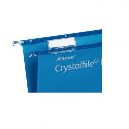 Rexel Foolscap Suspension Files 15mm base Polypropylene Blue Pack of 25