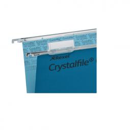 Rexel Foolscap Suspension Files 15mm V base Manilla Blue Pack of 50