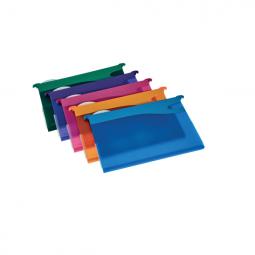 Rexel Foolscap Suspension Files 30mm base Polypropylene Assorted Colours Pack of 10