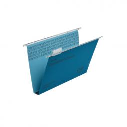 Rexel Foolscap Suspension Files with Tabs and Inserts 30mm base Blue Pack of 50