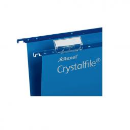 Rexel Foolscap Suspension Files 30mm base Polypropylene Blue Pack of 25