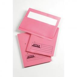 Rexel Jiffex A4 Transfer File Pink Pack of 50