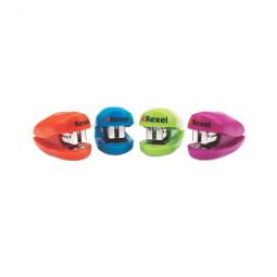 Rexel Buddy Mini 10 Sheet Plastic Stapler Assorted Colours Pack of 10