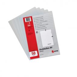 Rexel Nyrex Heavy Duty A4 Document Folder Glass Clear 160mic L-Folder Pack of 50