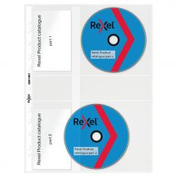 Rexel Nyrex CD Pocket Multi-punched with Label Sections A4 Clear 2001007 Pack of 5