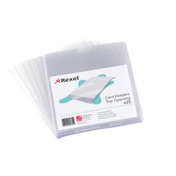 Rexel Nyrex Card Holder Open On Short Edge 159x100mm Pack of 25