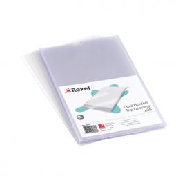 Rexel Nyrex Card Holder Open On Short Edge A5 Polypropylene Pack of 25