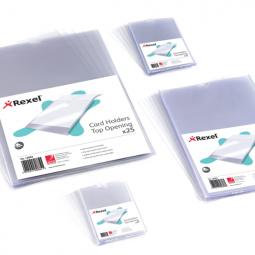 Rexel Nyrex Card Holder Open On Short Edge A5 Polypropylene Pack of 25