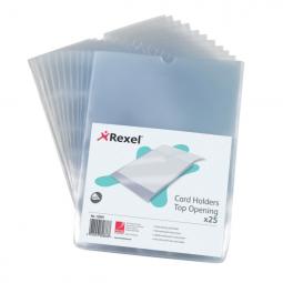 Rexel Nyrex Card Holder Open On Short Edge A5 Polypropylene Pack of 25