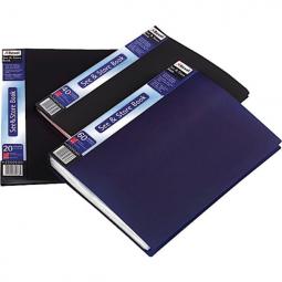 Rexel See and Store Book with Full-length Spine Ticket 60 Pockets A4 Black Pack of 3