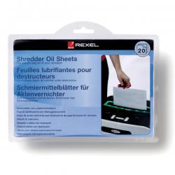 Rexel Shredder Oil Sheets A5 Size Shredder Maintenance Pack of 20