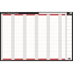Sasco 12 Month Undated Planner Mounted - Outer carton of 10