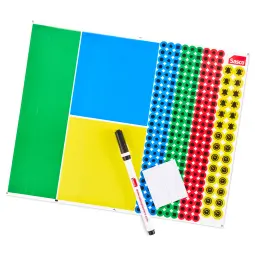 Sasco 2026/27 Academic Year Wall Planner with wet wipe pen & sticker pack, Purple, Board Mounted - Outer carton of 10